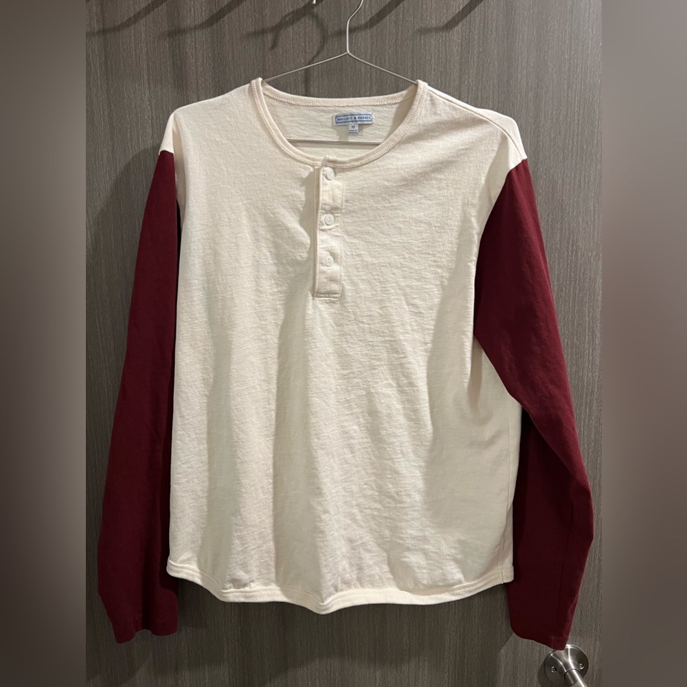 JCrew Wallace & Barnes Henley Baseball T Shirt